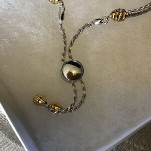 Elegant Gold, Silver & Diamond Women's Bracelet